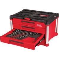 Ensemble de 60 cl&eacute;s mixtes m&eacute;triques et SAE avec boîte &agrave; outils PACKOUT &agrave; 4 tiroirs, 16-3/10" x 22-1/5" x 14-3/10", Noir/Rouge Nuna Depot Inc.
