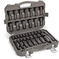 Jeu de douilles SAE/m&eacute;triques &agrave; 6 pans, 44 Mcx, Chocs, Prise de 1/2", Profond Nuna Depot Inc.