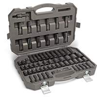 Jeu de douilles maîtresses SAE/m&eacute;triques &agrave; 6 pans, 80 Mcx, Chocs, Prise de 3/8", Profond Nuna Depot Inc.