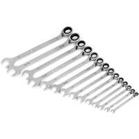 Jeu de cl&eacute;s &agrave; cliquets r&eacute;versibles SAE &agrave; 12 pans et 90 dents, Combinaison &agrave; cliquet, 14 morceaux, Imp&eacute;rial Nuna Depot Inc.