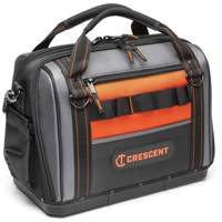 17" Tradesman Closed Top Tool Bag, Polyester, 3 Pockets, Black/Grey/Orange Nuna Depot Inc.