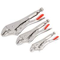 Curved Jaw Locking Pliers with Wire Cutter Set, 3 Pieces Nuna Depot Inc.