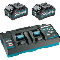XGT Dual Port Rapid Charger Starter Kit with (2) 4 Ah Batteries, 40 V, Lithium-Ion Nuna Depot Inc.