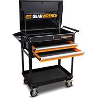 Chariot utilitaire, 2 tiroirs, 32-1/2" la x 42" h, Noir/Orange Nuna Depot Inc.