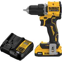 ATOMIC COMPACT SERIES Brushless Cordless Drill/Driver Kit, Lithium-Ion, 20 V, 1/2" Chuck Nuna Depot Inc.