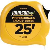 Professional's Choice Power Tape with Steel Belt Clip, 1" x 25', 1/16" Graduations Nuna Depot Inc.