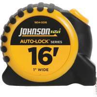 Auto-Lock Power Tape with Steel Belt Clip, 1" x 16', 1/16" Graduations Nuna Depot Inc.