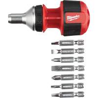 Tournevis compact &agrave; cliquet 8-en-1 &agrave; embouts multiples avec porte-embout de 1/4", Prise Coussin&eacute;e Nuna Depot Inc.