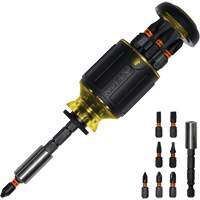 Tournevis tronqu&eacute; multi-embouts de longueur ajustable 8-en-1, 4-4/5" lo, Prise Coussin&eacute;e Nuna Depot Inc.