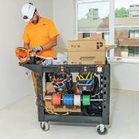 Chariot utilitaire MODbox, 0 tiroirs, 44-63/100" lo x 25-1/2" la x 39" h, Noir Nuna Depot Inc.
