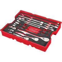 1/4”, 3/8” & 1/2” Drive Ratchet & Accessory Set with Tray for PACKOUT Drawers, 23 Pcs Nuna Depot Inc.