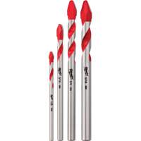 4-Piece Hard Tile & Glass Specialty Drill Bit, 1/4"/1/8"/3/16"/5/16", Carbide Nuna Depot Inc.