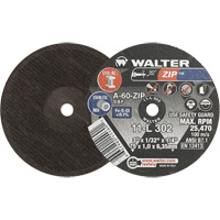 Zip Cut-Off Wheel, 3" x 1/32", 1/4" Arbor, Type 1, Aluminum Oxide, 25470 RPM Nuna Depot Inc.