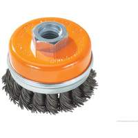 Knot-Twisted Wire Cup Brush with Ring, 4" Dia. x 5/8"-11 Arbor Nuna Depot Inc.