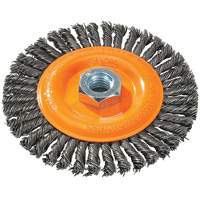 Stringer Bead Knotted Wire Brush, 5" Dia., 0.02" Fill, 5/8"-11 Arbor, Steel Nuna Depot Inc.