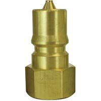 Hydraulic Quick Coupler Plug, 1/4" Dia., Brass Nuna Depot Inc.
