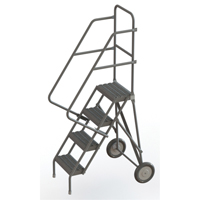 Rolling Ladder, 4 Steps, Serrated, 40" High Nuna Depot Inc.