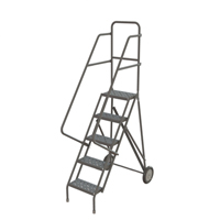 Rolling Ladder, 5 Steps, Serrated, 50" High Nuna Depot Inc.