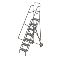 Rolling Ladder, 7 Steps, Serrated, 70" High Nuna Depot Inc.