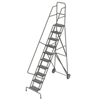 Rolling Ladder, 10 Steps, Serrated, 106" High Nuna Depot Inc.