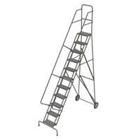 Rolling Ladder, 11 Steps, Serrated, 116" High Nuna Depot Inc.
