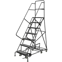 All Directional Rolling Ladder, 7 Steps, 24" Step Width, 70" Platform Height, Steel Nuna Depot Inc.
