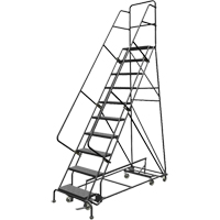 All Directional Rolling Ladder, 10 Steps, 24" Step Width, 100" Platform Height, Steel Nuna Depot Inc.