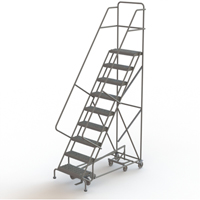 All Directional Rolling Ladder, 9 Steps, 24" Step Width, 90" Platform Height, Steel Nuna Depot Inc.