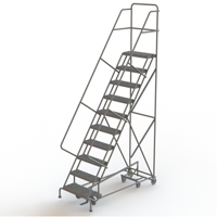 All Directional Rolling Ladder, 10 Steps, 24" Step Width, 100" Platform Height, Steel Nuna Depot Inc.