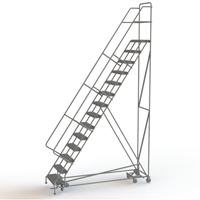 All Directional Rolling Ladder, 14 Steps, 24" Step Width, 140" Platform Height, Steel Nuna Depot Inc.