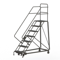 Heavy Duty Safety Slope Ladder, 7 Steps, Perforated, 50° Incline, 70" High Nuna Depot Inc.