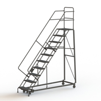 Heavy Duty Safety Slope Ladder, 10 Steps, Perforated, 50° Incline, 100" High Nuna Depot Inc.