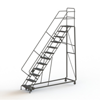 Heavy Duty Safety Slope Ladder, 12 Steps, Serrated, 50° Incline, 120" High Nuna Depot Inc.