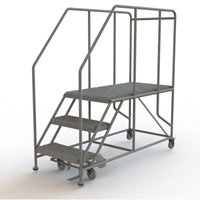 Plateforme de travail mobile, Acier, 3 Marches, 30" ha, 47" p, 24" Marche, Stri&eacute; Nuna Depot Inc.