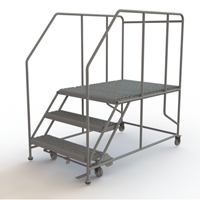 Plateforme de travail mobile, Acier, 3 Marches, 30" ha, 48" p, 36" Marche, Stri&eacute; Nuna Depot Inc.