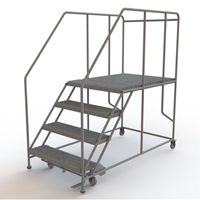 Plateforme de travail mobile, Acier, 4 Marches, 40" ha, 48" p, 36" Marche, Stri&eacute; Nuna Depot Inc.