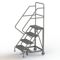 Safety Slope Rolling Ladder, 4 Steps, Serrated, 50° Incline, 40" High Nuna Depot Inc.