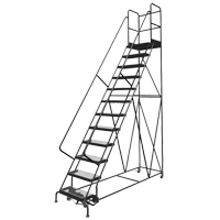 Deep Top Step Rolling Ladder, 7 Steps, 16" Step Width, 70" Platform Height, Steel Nuna Depot Inc.