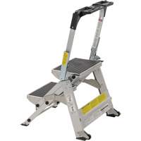 Tilt & Roll Step Stool Ladder, 2 Steps, 23" x 21" x 34.50" High Nuna Depot Inc.