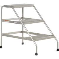 Escabeau en aluminium, 3 marche(s), 22-13/16" la x 34-9/16" lo x 30" h, Capacit&eacute; 500 lb Nuna Depot Inc.