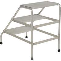 Escabeau en aluminium, 3 marche(s), 22-13/16" la x 34-9/16" lo x 30" h, Capacit&eacute; 500 lb Nuna Depot Inc.