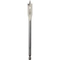 Flat Boring Bit, 1/2" Diameter, 1/4" Hex Shank, 6" Length Nuna Depot Inc.