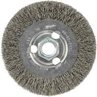Crimped Wire Wheel, 4" Dia., 0.12" Fill, 5/8"-11 Arbor Nuna Depot Inc.