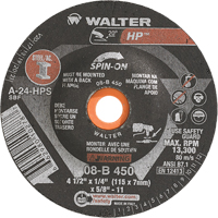 Meule HP vissable, 4-1/2" x 1/4", Arbre de 5/8"-11, Type 27S Nuna Depot Inc.