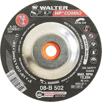 Meule combin&eacute;e HP Combo vissable, 5" x 1/8", Arbre de 5/8"-11, Type 27S Nuna Depot Inc.