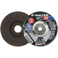 Disque de meulage et de tronçonnage Zip, 4" x 1/32", Arbre de 3/8", Type 27, Grain de 60, Oxyde d'aluminium Nuna Depot Inc.