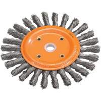 Knot-Twisted Wire Bench Wheel, 6" Dia., 0.0118" Fill, 5/8" Arbor, Steel Nuna Depot Inc.