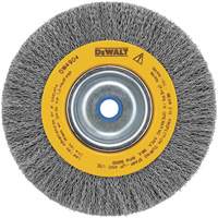 Crimped Bench Wire Brush, 6" Dia., 0.014" Fill, 5/8" - 1/2" Arbor Nuna Depot Inc.