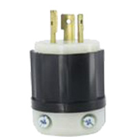 2-Pole 3-Wire Grounding Locking Plug, Nylon, 20 A, 347 V, L24-20P Nuna Depot Inc.
