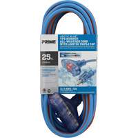 Cordons rallonges en caoutchouc TPE Arctic Blue, Toutes saisons, SJEOW, AWG 12/3, 15 A, 3 prise(s), 25' Nuna Depot Inc.